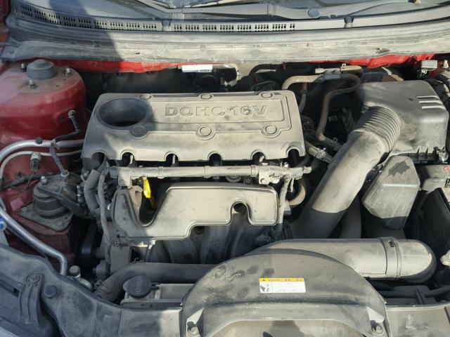 KNAFU4A26B5462765 - 2011 KIA FORTE EX RED photo 7