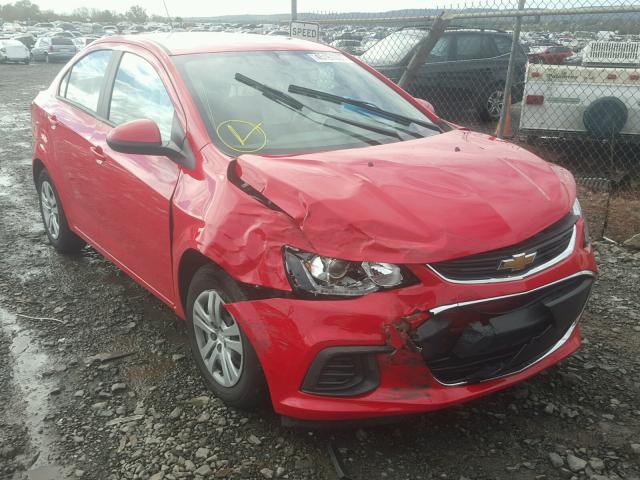 1G1JB5SG8H4150862 - 2017 CHEVROLET SONIC LS RED photo 1