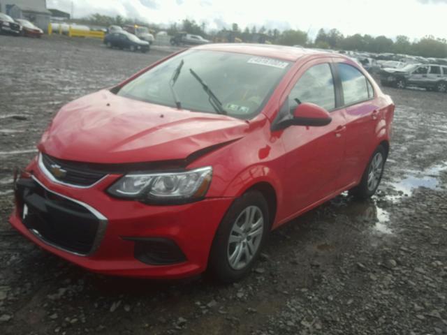 1G1JB5SG8H4150862 - 2017 CHEVROLET SONIC LS RED photo 2