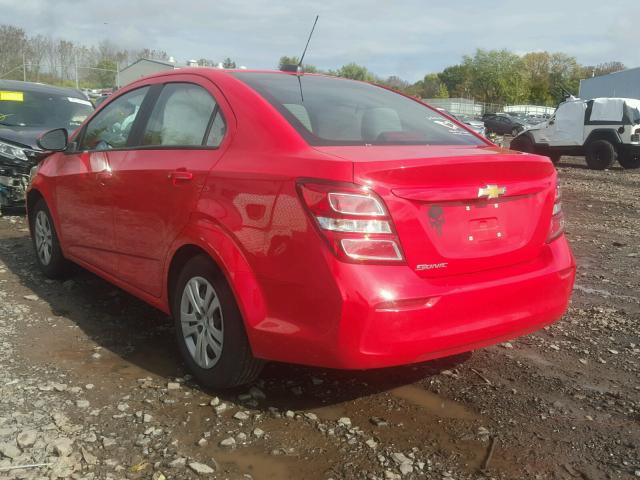 1G1JB5SG8H4150862 - 2017 CHEVROLET SONIC LS RED photo 3