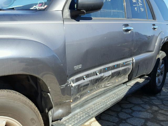 JTEZU14R468043739 - 2006 TOYOTA 4RUNNER GRAY photo 9