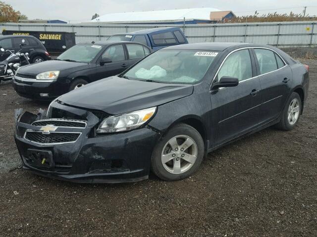 1G11B5SA9DF322584 - 2013 CHEVROLET MALIBU LS BLACK photo 2