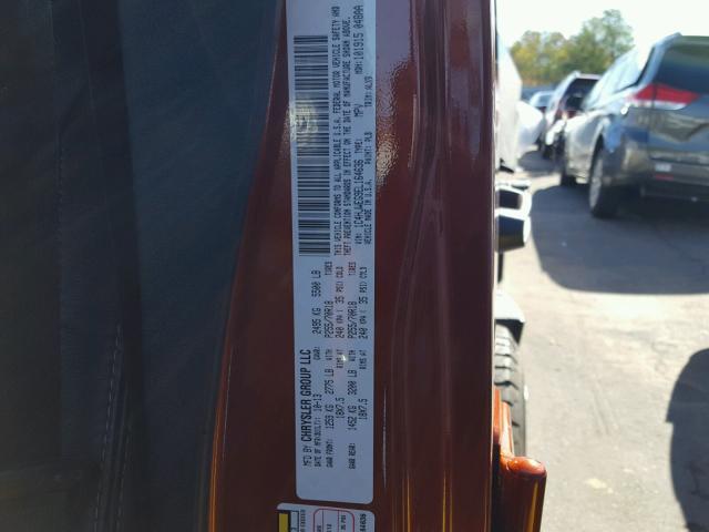 1C4HJWEG9EL164636 - 2014 JEEP WRANGLER U ORANGE photo 10