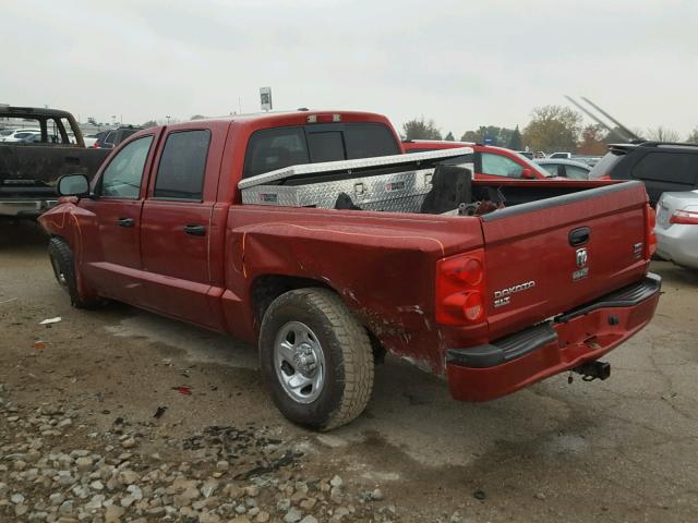 1D7HE48P87S194858 - 2007 DODGE DAKOTA QUA MAROON photo 3