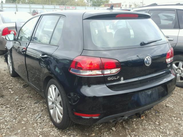 WVWDM7AJ9CW353909 - 2012 VOLKSWAGEN GOLF BLACK photo 3