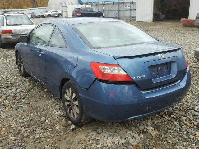 2HGFG12879H533214 - 2009 HONDA CIVIC EX BLUE photo 3