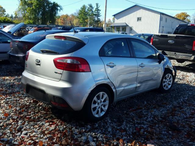 KNADN5A3XE6351833 - 2014 KIA RIO SILVER photo 4