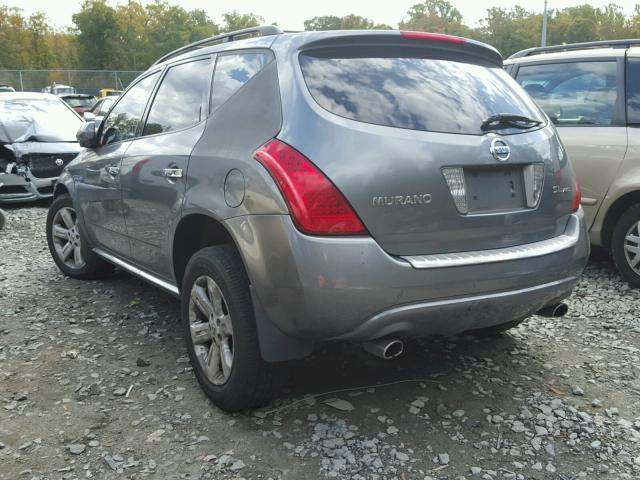 JN8AZ08W36W536938 - 2006 NISSAN MURANO SL CHARCOAL photo 3