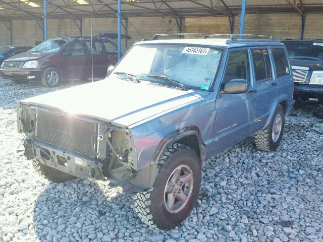 1J4FJ68S1WL284336 - 1998 JEEP CHEROKEE S BLUE photo 2