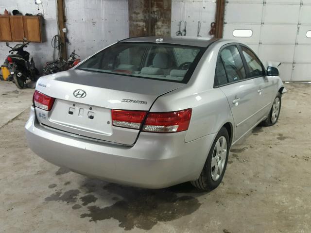 5NPET46C08H306720 - 2008 HYUNDAI SONATA GLS SILVER photo 4