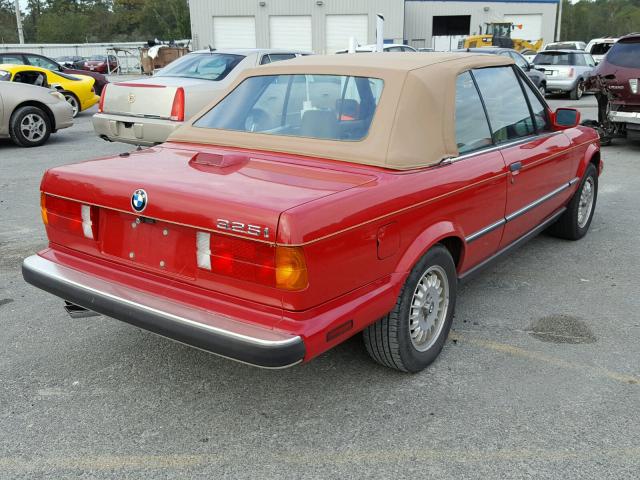 WBABB2304H1942193 - 1987 BMW 325 I AUTO RED photo 4