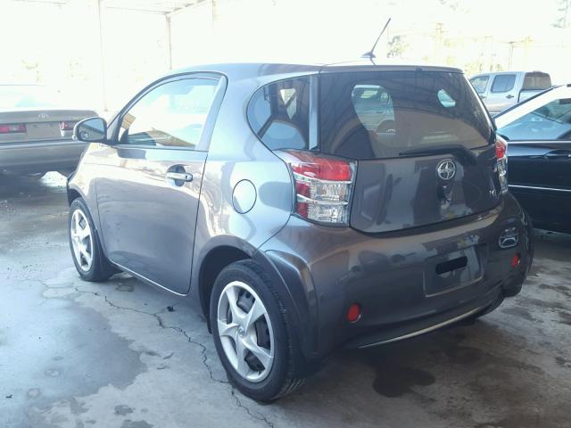 JTNJJXB08CJ014598 - 2012 TOYOTA SCION IQ GRAY photo 3