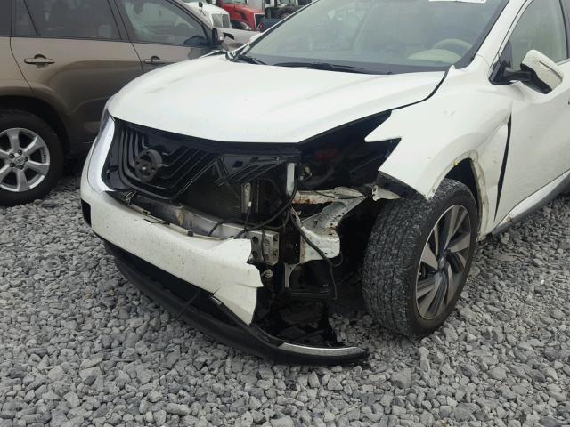 5N1AZ2MG3FN218115 - 2015 NISSAN MURANO S WHITE photo 9