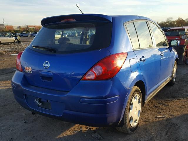 3N1BC13E99L454666 - 2009 NISSAN VERSA S BLUE photo 4