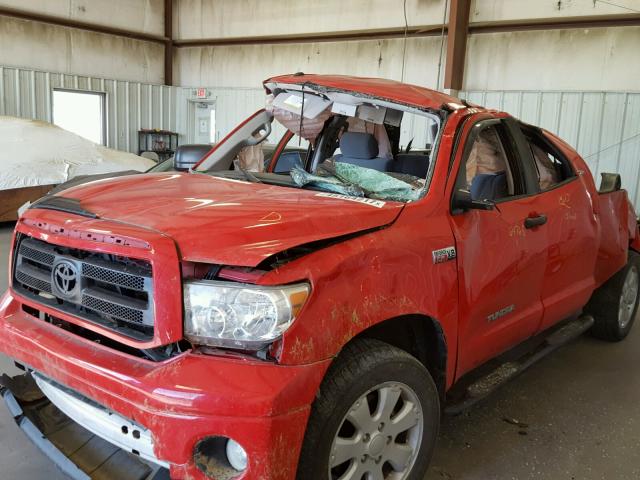 5TFRY5F17AX078071 - 2010 TOYOTA TUNDRA DOU RED photo 9