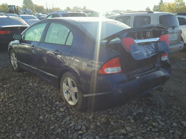 2HGFA16659H512145 - 2009 HONDA CIVIC BLUE photo 3