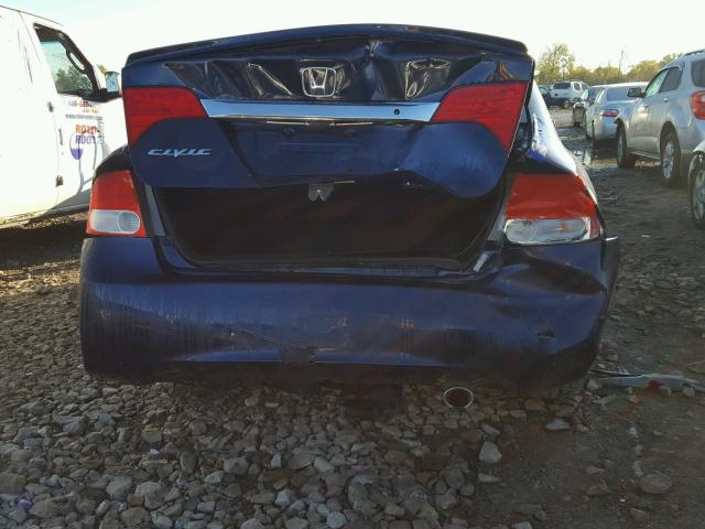 2HGFA16659H512145 - 2009 HONDA CIVIC BLUE photo 9