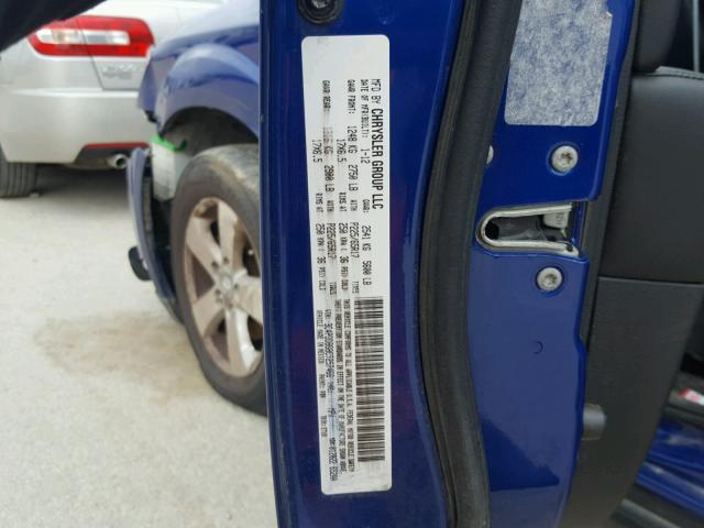 3C4PDDBG8CT257466 - 2012 DODGE JOURNEY SX BLUE photo 10