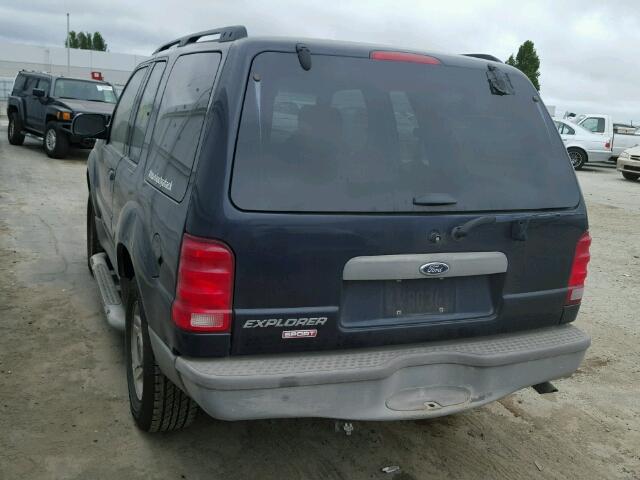 1FMYU60E02UA96127 - 2002 FORD EXPLORER S BLUE photo 3