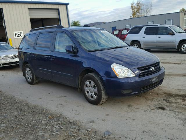 KNDMB233786220810 - 2008 KIA SEDONA EX BLUE photo 1