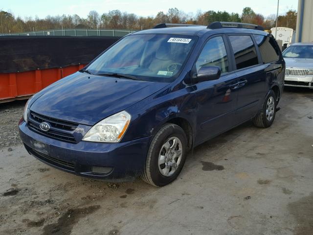 KNDMB233786220810 - 2008 KIA SEDONA EX BLUE photo 2