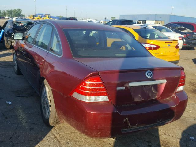 1MEFM42176G611105 - 2006 MERCURY MONTEGO PR 勃艮第红 照片 3