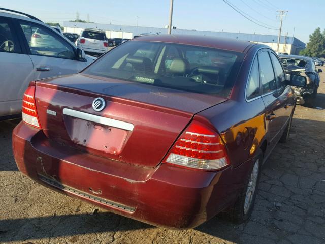 1MEFM42176G611105 - 2006 MERCURY MONTEGO PR 勃艮第红 照片 4
