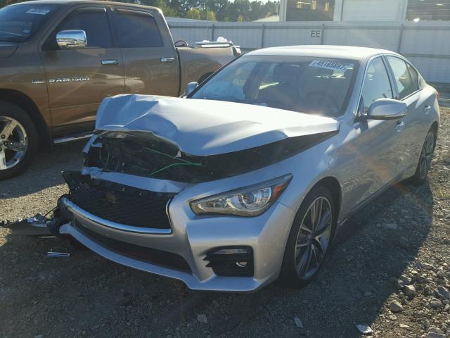 JN1BV7AP0FM338274 - 2015 INFINITI Q50 BASE Сріблястий фото 2