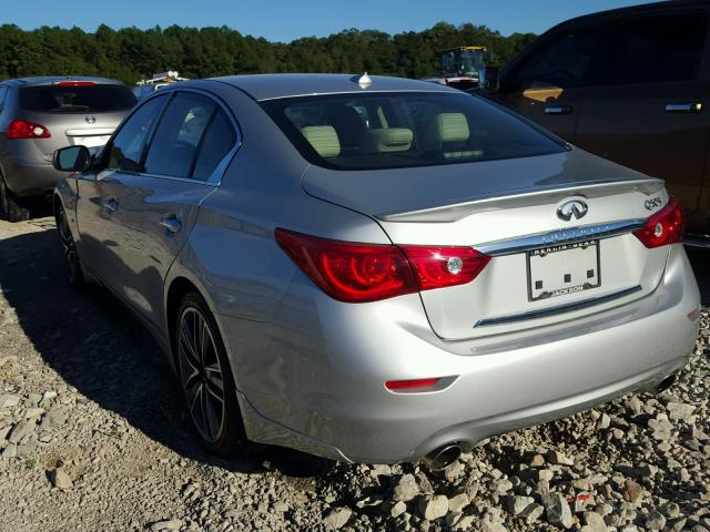 JN1BV7AP0FM338274 - 2015 INFINITI Q50 BASE SILVER photo 3