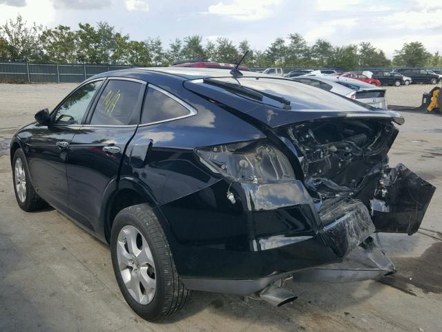 5J6TF2H58AL000717 - 2010 HONDA ACCORD CRO BLACK photo 3