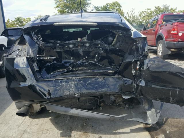 5J6TF2H58AL000717 - 2010 HONDA ACCORD CRO BLACK photo 9