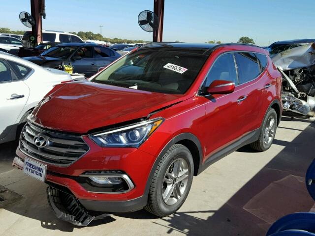 5XYZU3LB2JG534865 - 2018 HYUNDAI SANTA FE S 红色 照片 2