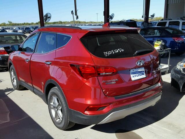 5XYZU3LB2JG534865 - 2018 HYUNDAI SANTA FE S RED photo 3