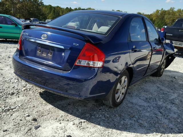 KNAFE221795597383 - 2009 KIA SPECTRA EX BLUE photo 4