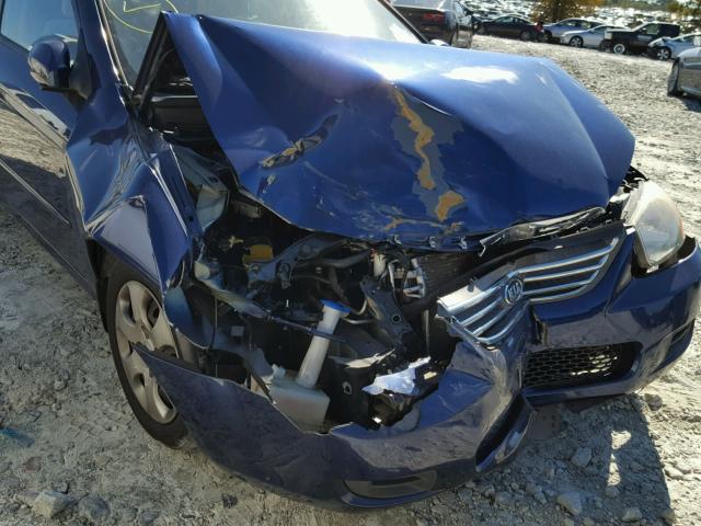 KNAFE221795597383 - 2009 KIA SPECTRA EX BLUE photo 9