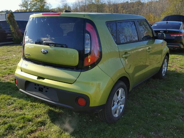 KNDJN2A29H7884170 - 2017 KIA SOUL GREEN photo 4