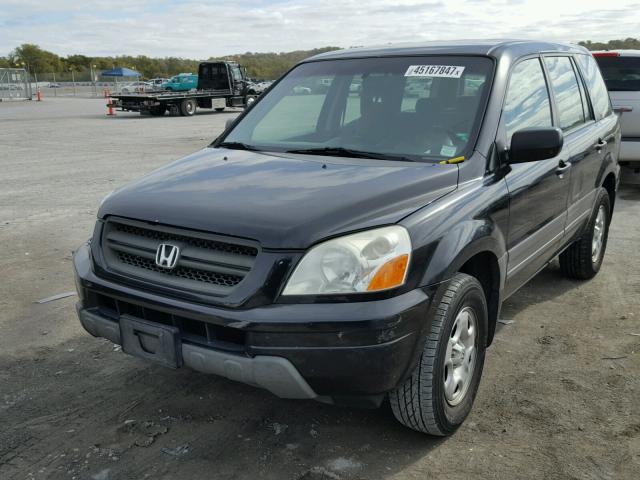 2HKYF18194H596156 - 2004 HONDA PILOT LX BLACK photo 2