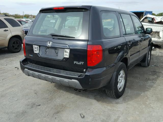 2HKYF18194H596156 - 2004 HONDA PILOT LX BLACK photo 4