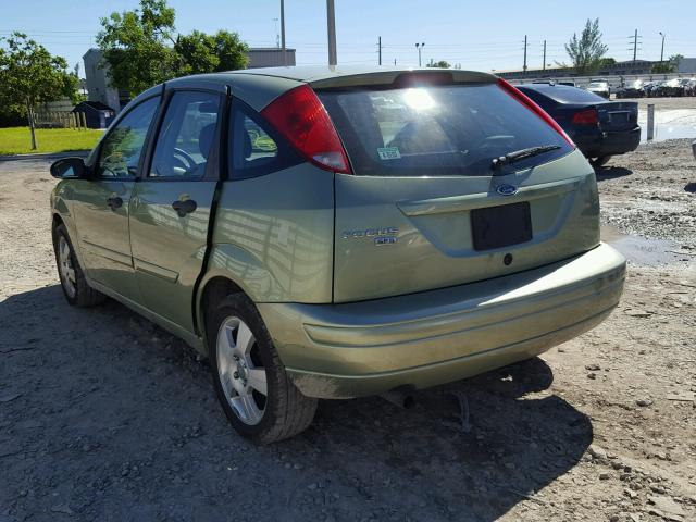 1FAHP37N67W217017 - 2007 FORD FOCUS GREEN photo 3