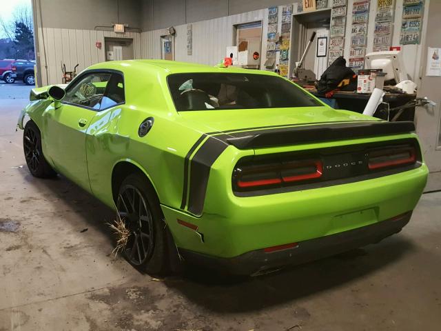 2C3CDZFJ7FH711872 - 2015 DODGE CHALLENGER GREEN photo 3