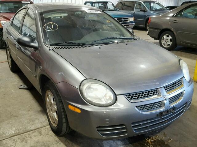 1B3ES56C35D289763 - 2005 DODGE NEON GRAY photo 1