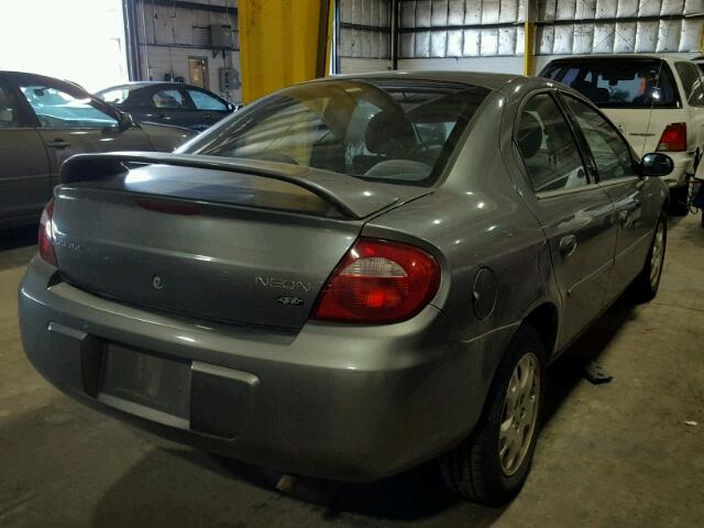 1B3ES56C35D289763 - 2005 DODGE NEON GRAY photo 4