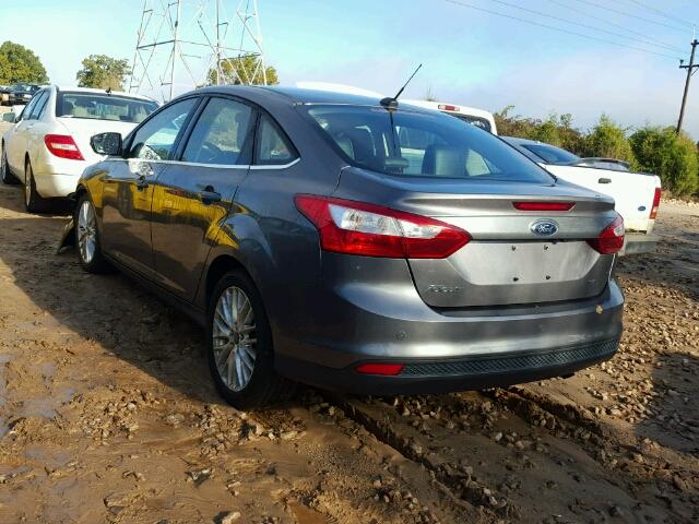 1FAHP3H2XCL276748 - 2012 FORD FOCUS SEL GRAY photo 3