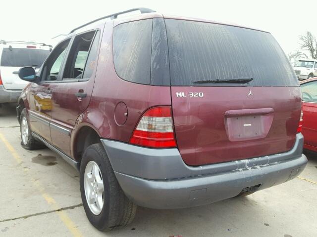 4JGAB54EXWA032437 - 1998 MERCEDES-BENZ ML 320 BURGUNDY photo 3