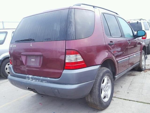 4JGAB54EXWA032437 - 1998 MERCEDES-BENZ ML 320 BURGUNDY photo 4