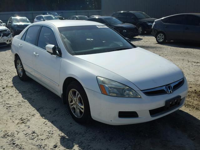 1HGCM56357A019391 - 2007 HONDA ACCORD SE WHITE photo 1