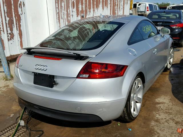 TRUAF38J681000369 - 2008 AUDI TT 2.0T SILVER photo 4