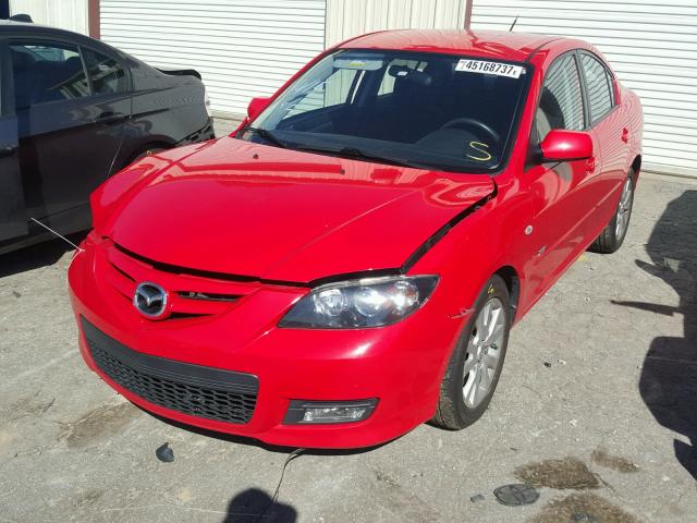 JM1BK323581835657 - 2008 MAZDA 3 S RED photo 2