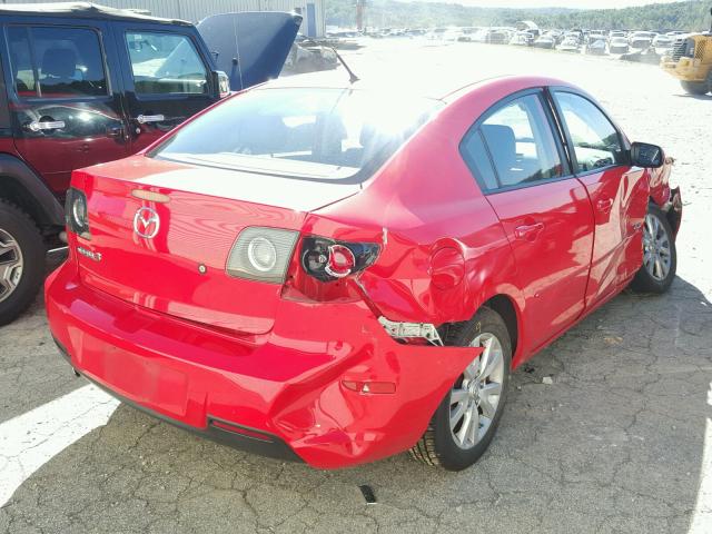 JM1BK323581835657 - 2008 MAZDA 3 S RED photo 4