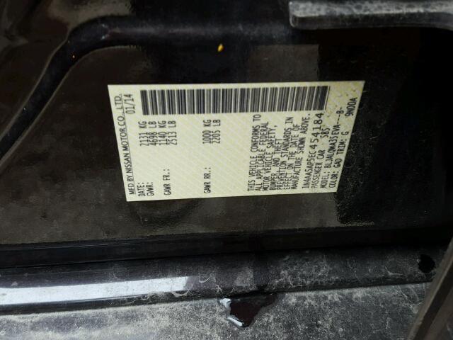 1N4AA5AP5EC454184 - 2014 NISSAN MAXIMA S BLACK photo 10